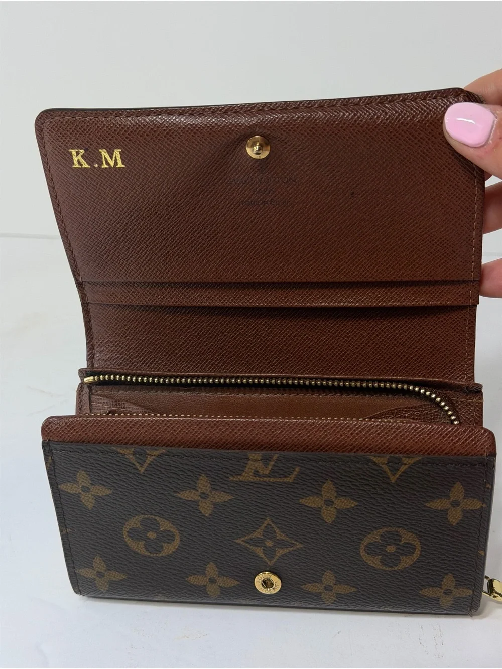 Louis Vuitton Monogram Canvas Long Wallet - Brown and Gold